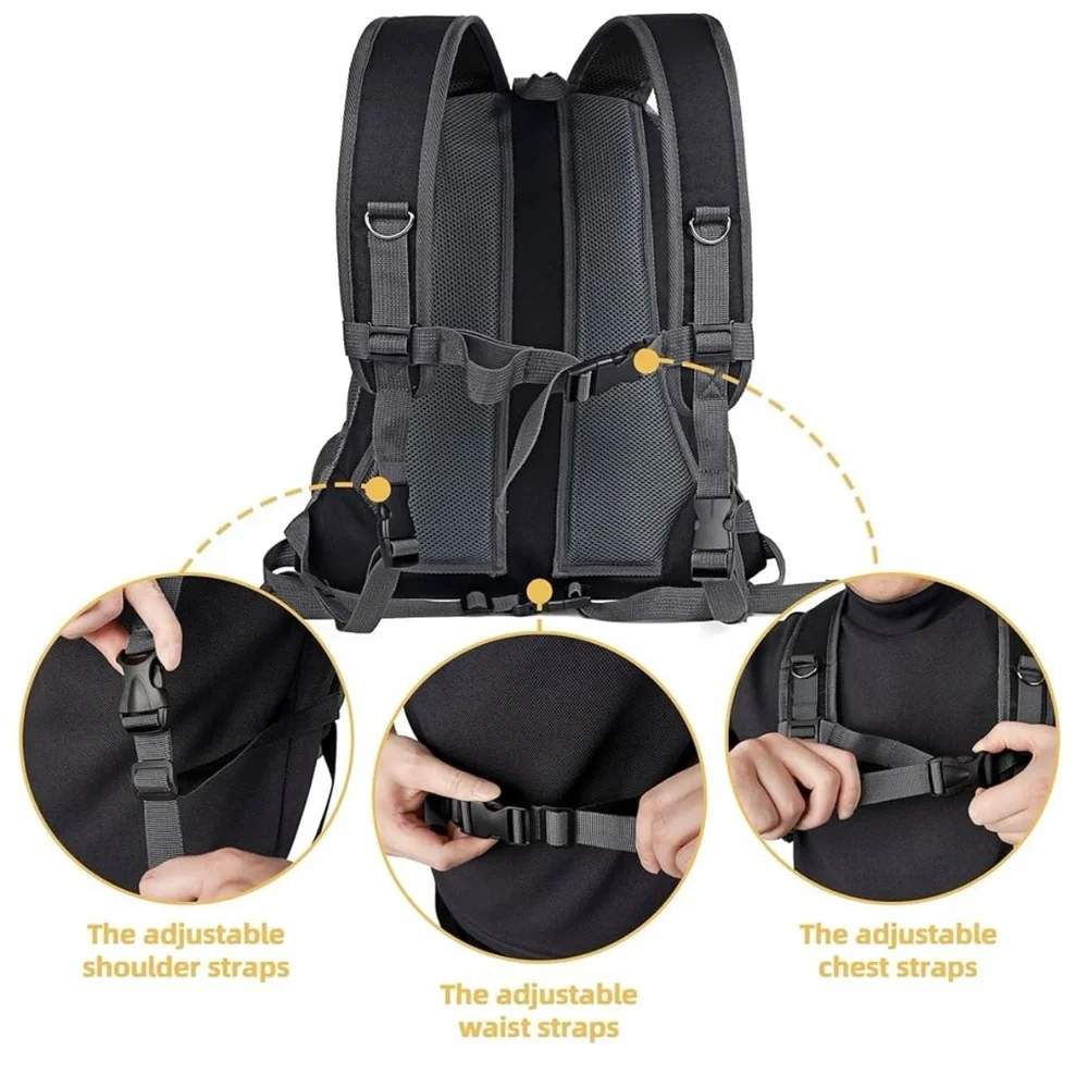 Deluxe Pet Travel Backpack - Black and Gray